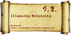 Illavszky Nikoletta névjegykártya